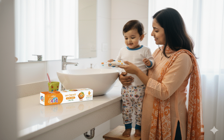 Meril Baby Gel Toothpaste Orange