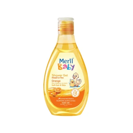 Meril Baby Shower Gel Head to Toe (Orange) - 100 ml