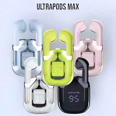 Ultrapods Max Wireless Bluetooth Earbuds with Digital Display