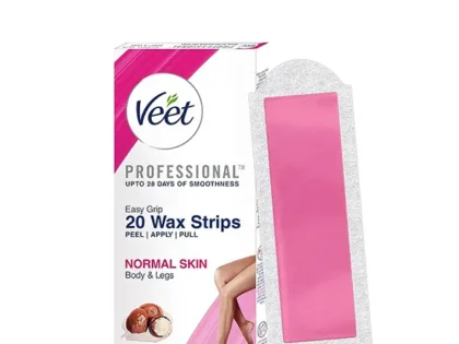 Veet Professional Wax Strips with Shea Butter & Acai Berry Scent – 20 Strips