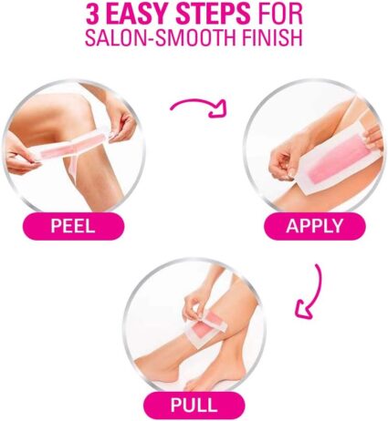 Veet Professional Wax Strips with Shea Butter & Acai Berry Scent – 20 Strips