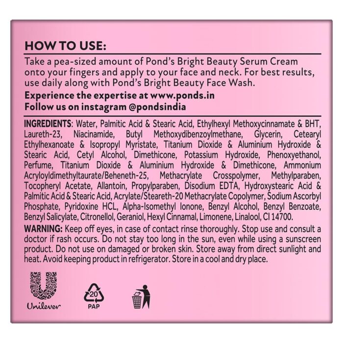 Pond's Bright Beauty Cream 35g  (Original Indian) - Image 3