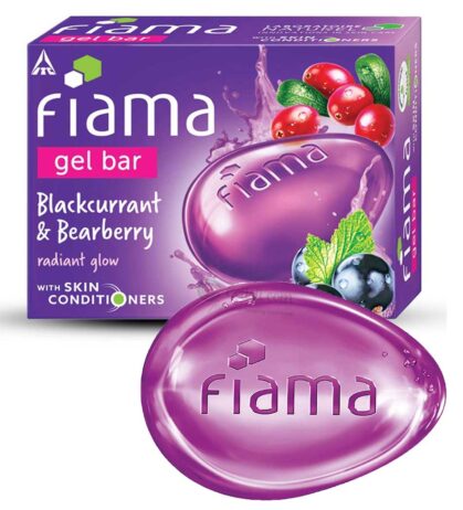 Indian Product Fiama Blackcurrant & Bearberry Radiant Glow Gel Bar Soap Used For male-female125 Gm