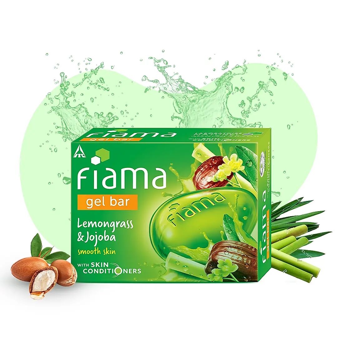 International Indian product Fiama gel bar Lemongrass and Jojoba Soap used for male- female - 125 gm