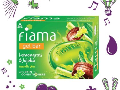 International Indian product Fiama gel bar Lemongrass and Jojoba Soap used for male- female - 125 gm