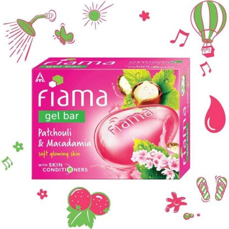 International Indian product fiama gel bar PATCHOULI AND MACADAMIASoap used for malefemale - 125 gm