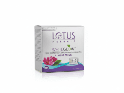 Lotus Herbals White Glow Skin Brightening & Nourishing Night Cream - 40g (India)