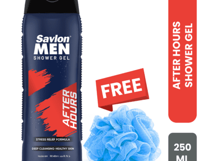 Savlon Men After Hours Shower Gel 250ml + Free Loofah