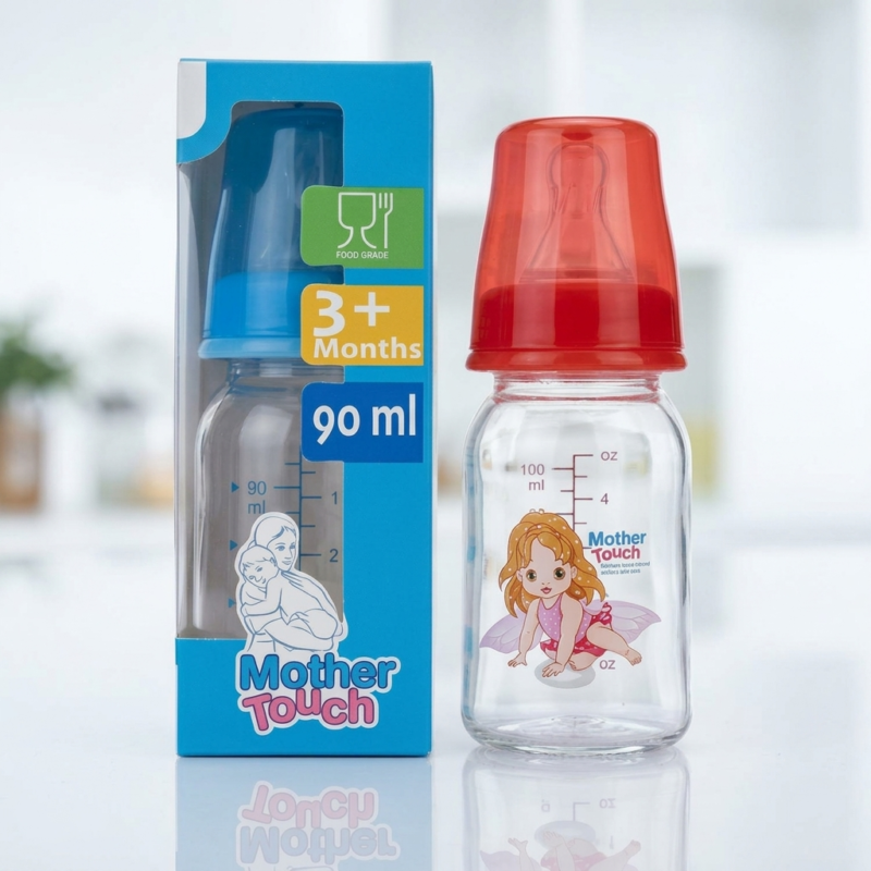 Mother Touch Baby Feeding Bottle – 90ml 3+ Months