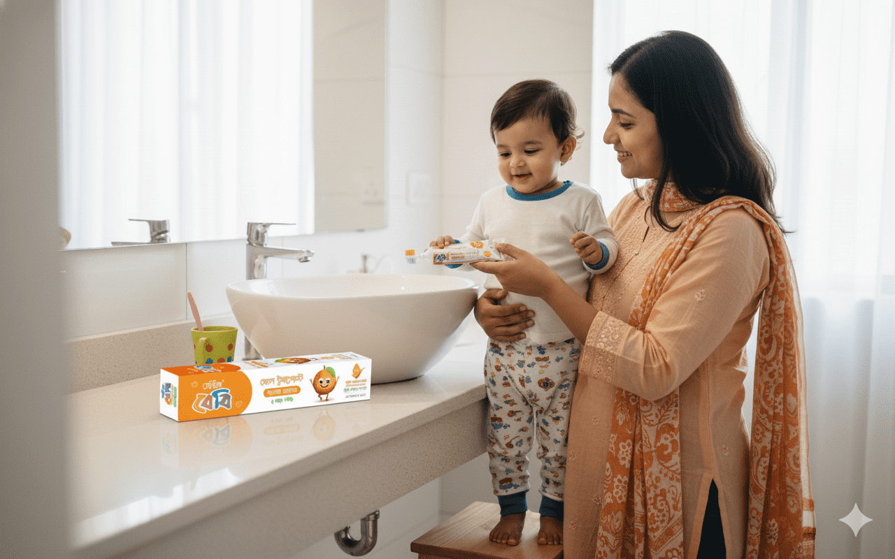 Meril Baby Gel Toothpaste Orange