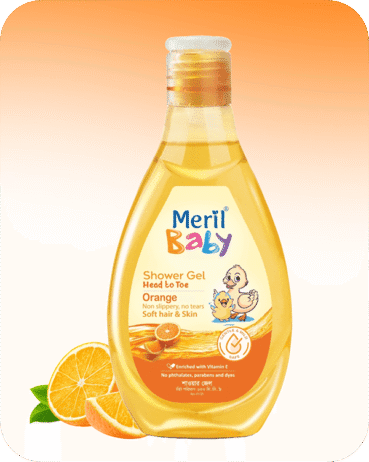 Meril Baby Shower Gel Head to Toe Orange-100 ml