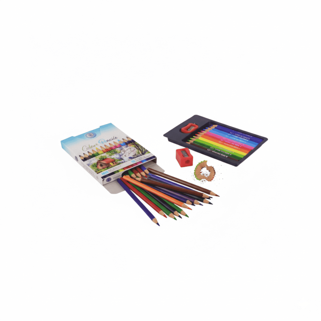 DOMS C3 Color Pencil Half Size 12 shade - Image 1