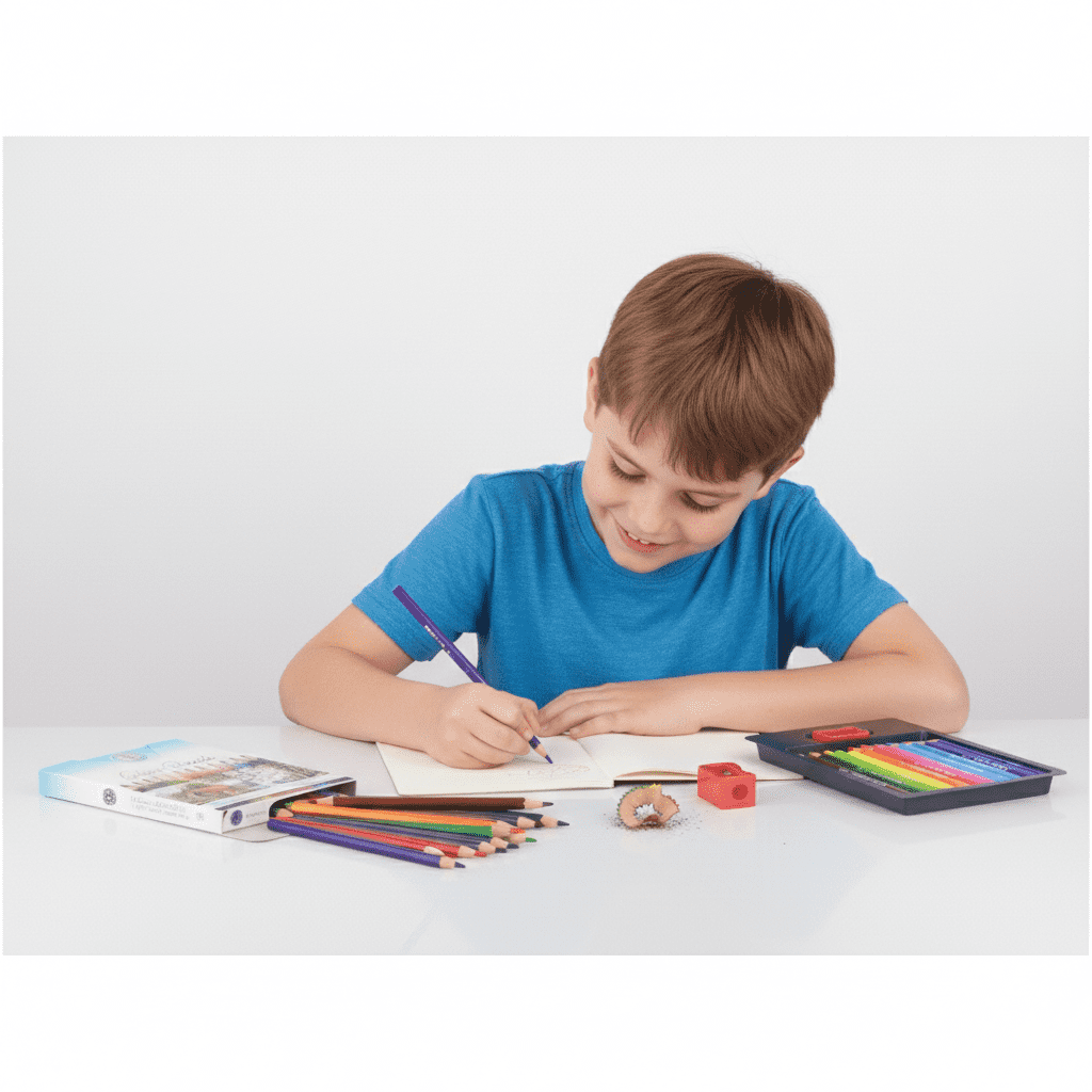 DOMS C3 Color Pencil Half Size 12 shade - Image 2