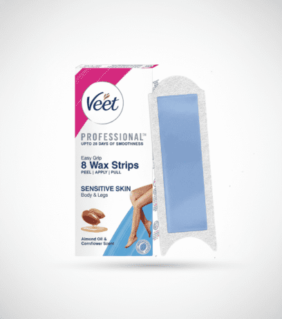 Veet Professional Wax Strips with Shea Butter & Acai Berry Scent – 8 Strips