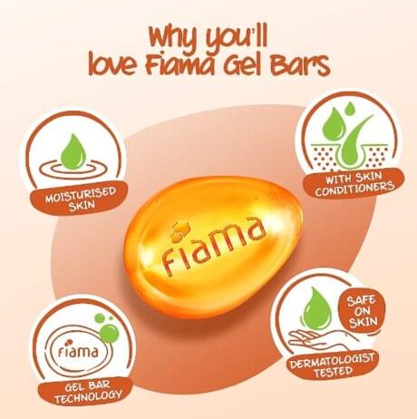 FIAMA PEACH & AVOCADO GEL BAR SOAP 125G