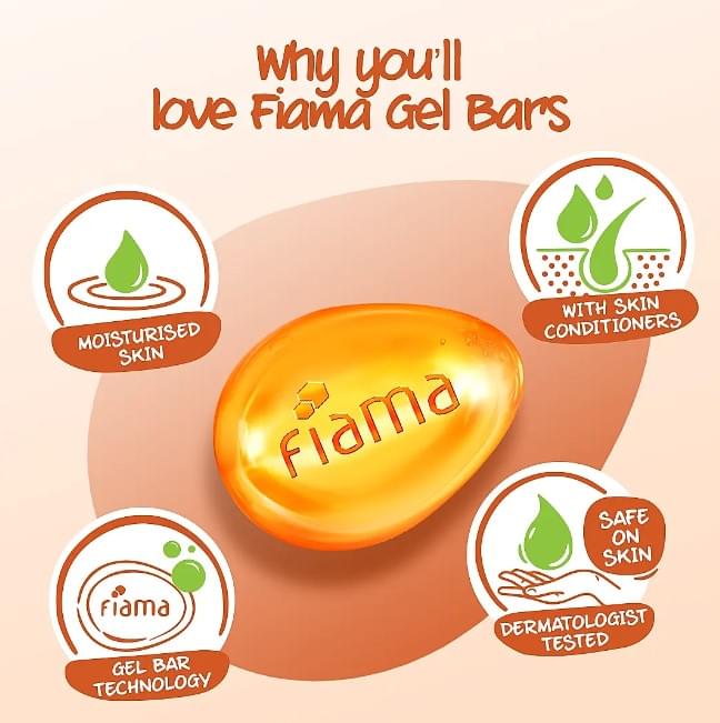 FIAMA PEACH & AVOCADO GEL BAR SOAP 125G
