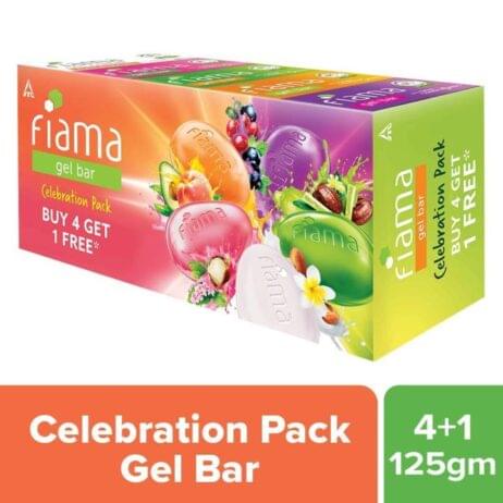 Fiama Gel Bar Buy 4 Get 1 Free Soap Indian - 625G INDIAN